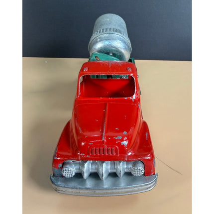 1950s Hubley #3 Kiddie Toy Cement Mixer Truck Diecast Red Green