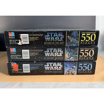 Star Wars Puzzle Lot 3 1995 Milton Bradley NIB Jedi Empire New Hope