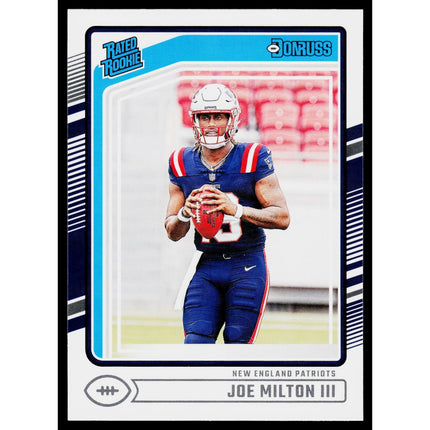 Joe Milton III 2024 Donruss #319 RC New England Patriots