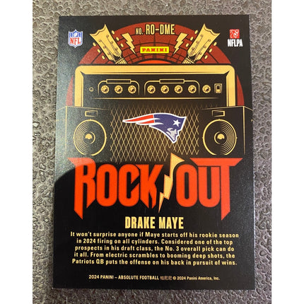 2024 Panini Absolute Rock Out RC Drake Maye #RO-DME New England Patriots