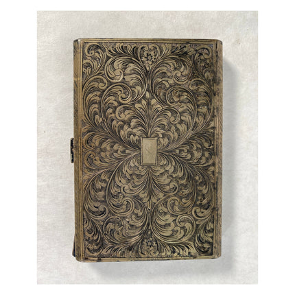 Vintage 800 Silver “L” Monogram Engraved Cigarette Case – 5.7 ozt