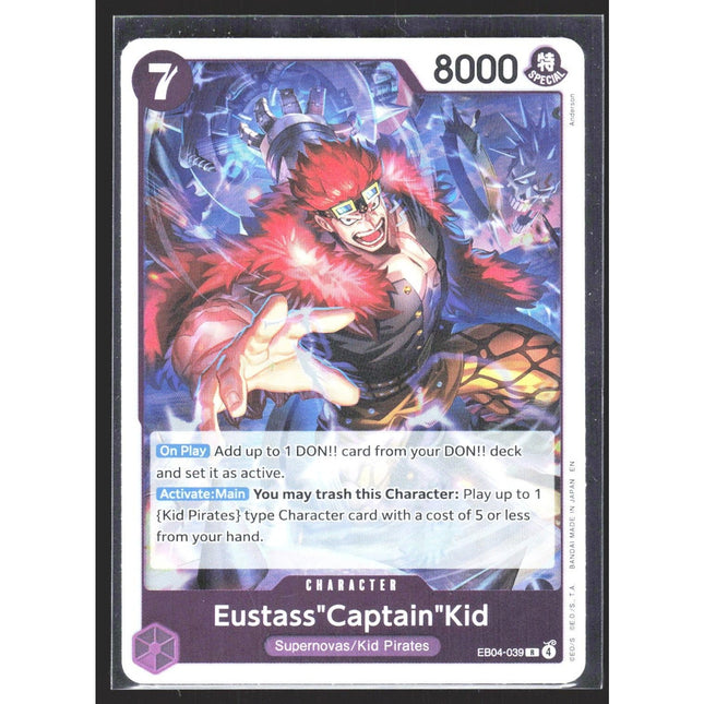 Eustass"Captain"Kid The Azure Sea's Seven #EB04-039 Rare