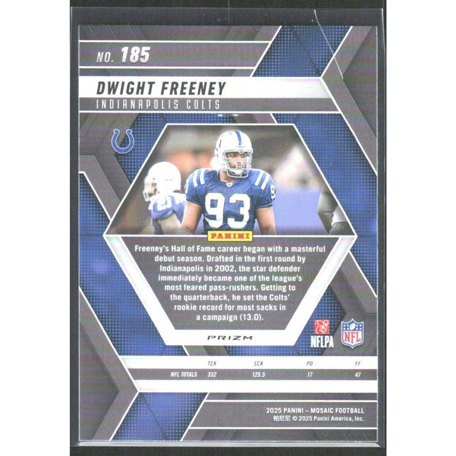 Dwight Freeney 2025 Panini Mosaic Reactive Purple #185 Indianapolis Colts