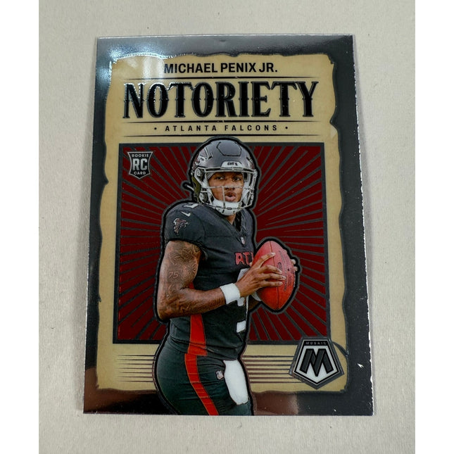 2024 Panini Mosaic Michael Penix Jr RC #20 Notoriety Rookie Falcons