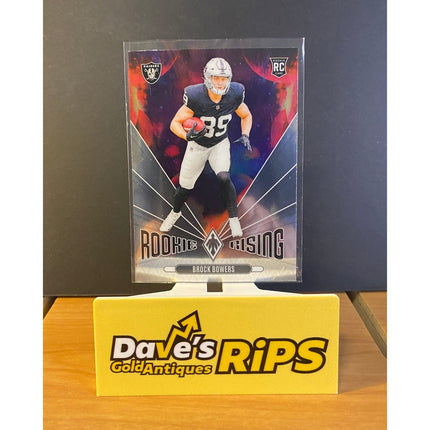 Brock Bowers 2024 Panini Select #RR-BBS Rookie Rising Insert RC Card Raiders