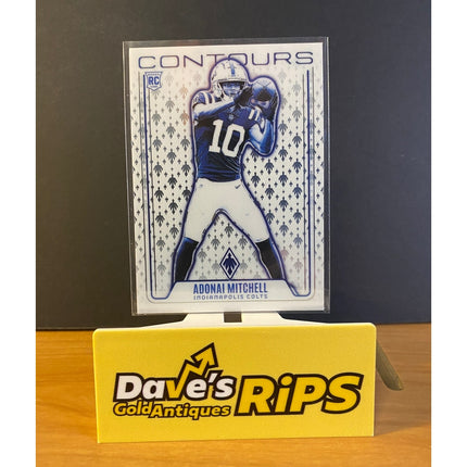 Adonai Mitchell 2024 Panini Phoenix #CON-AML Contours RC Card Insert Colts