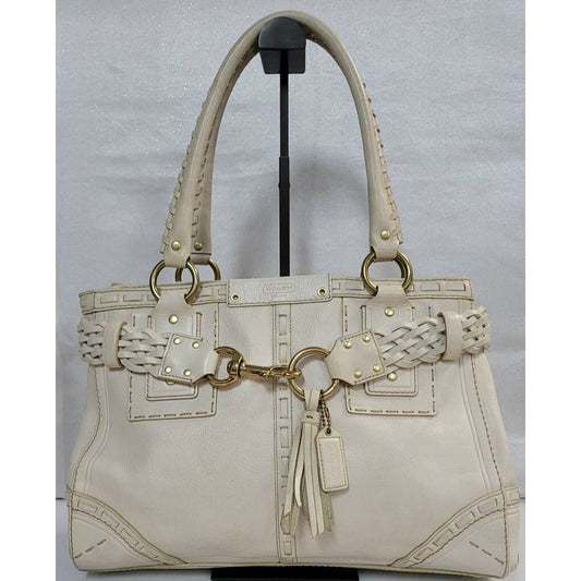 Coach Ltd. Edition Hampton Antique Ivory Handbag #B065-9290 / $398 MSRP