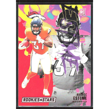 Audric Estime 2024 Panini Rookies & Stars Rookie Exclusive #RE-AEE Broncos