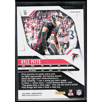 Kyle Pitts 2024 Panini Prizm Orange Disco Prizm #13 Atlanta Falcons