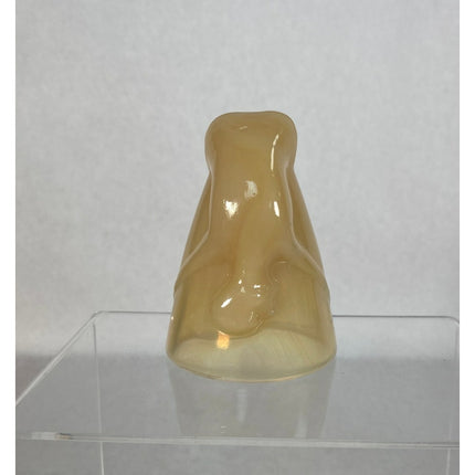 Vintage McKee Caramel Uranium Glass “Bottoms Up” Shot Glass #77725