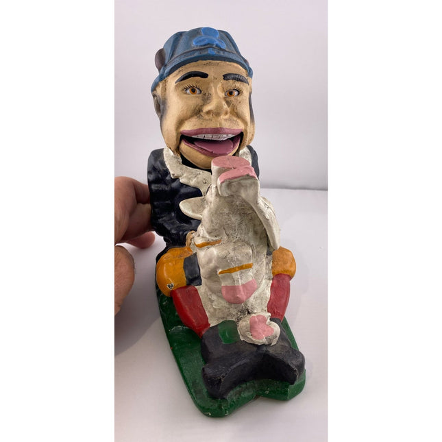 Reproduction Paddy and His Pig Cast Iron Mechanical Bank Working 6.5"
