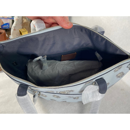 Coach Taylor Shoulder Tote Rose-Strewn Silver/Sky E1832-32310 NWT MSRP $195