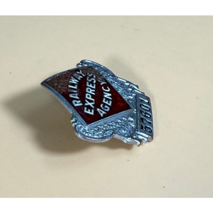 Vintage Railway Express Agency Badge Pin Bastian Brothers #57601 2"