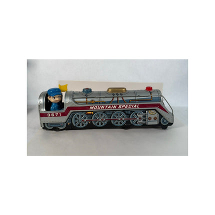 Japan Modern Toys 3671 Mountain Special Battery Operated Tin Litho Locomotive