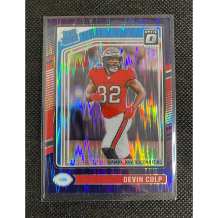 Devin Culp 2024 Prizm 226 Rated Rookie Tampa Bay Buccaneers Purple Shock