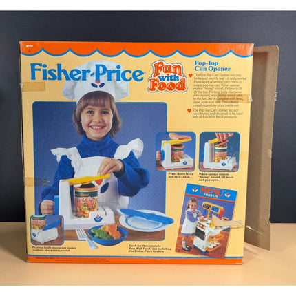 Fisher-Price Pop-Up Can Opener Complete in Box Vintage Kitchen Toy