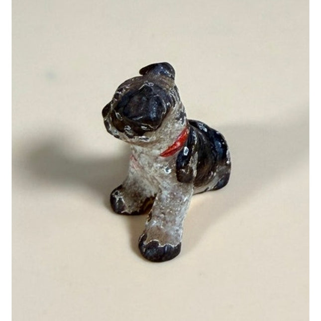 Vintage Hubley Boston Terrier Cast Iron Paperweight Original Paint