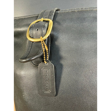 Coach Madison Satchel Bowling Bag Black Leather Handbag 022-1107