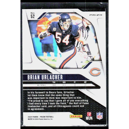 Brian Urlacher 2024 Panini Prizm Disco #52 Chicago Bears