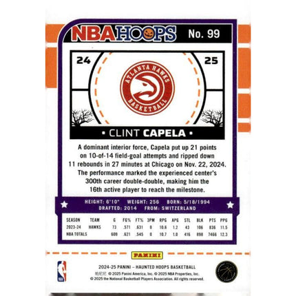 Clint Capela 2024-25 Hoops Haunted Hoops #99 Atlanta Hawks