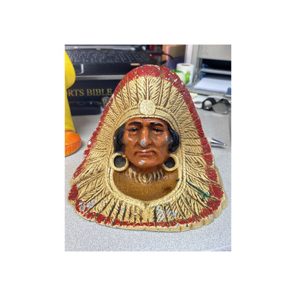 Vintage Wilton Cast Iron Indian Chief Bookends