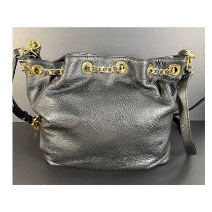 Michael Kors Frankie Soft Black Handbag Tote Shoulder Bag MSRP $298