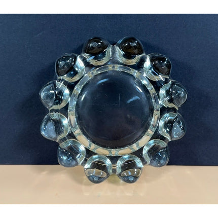 Vintage Boopie Bubble Rim Ball Pressed Glass Ashtray 5"