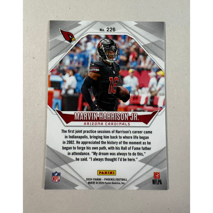 2024 Panini Phoenix Marvin Harrison Jr. RC #226 Rookie Card Cardinals