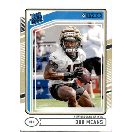 Bub Means 2024 Donruss #362 RC New Orleans Saints