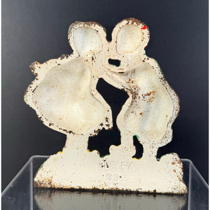 Vintage Hubley Dutch Boy & Girl Kissing Cast Iron Bookends Doorstops