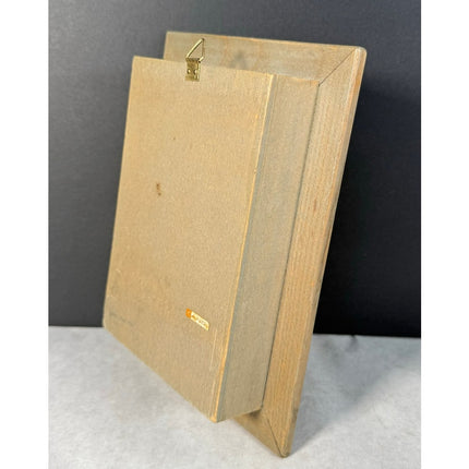 Vintage Hummel Style Shadow Box Wall Plaque Marked ANRI Little Girl Art