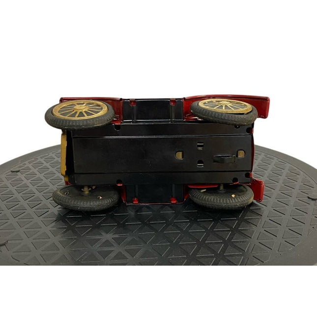 Vintage 1960s Japan Tin Litho Jalopy Roadster Friction Car 6" Toy