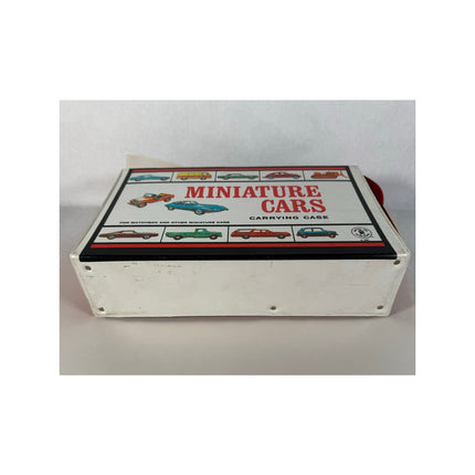 Vintage Mattel Miniature Cars Carry Case w/ 42 Matchbox Diecast Cars Toy Lot