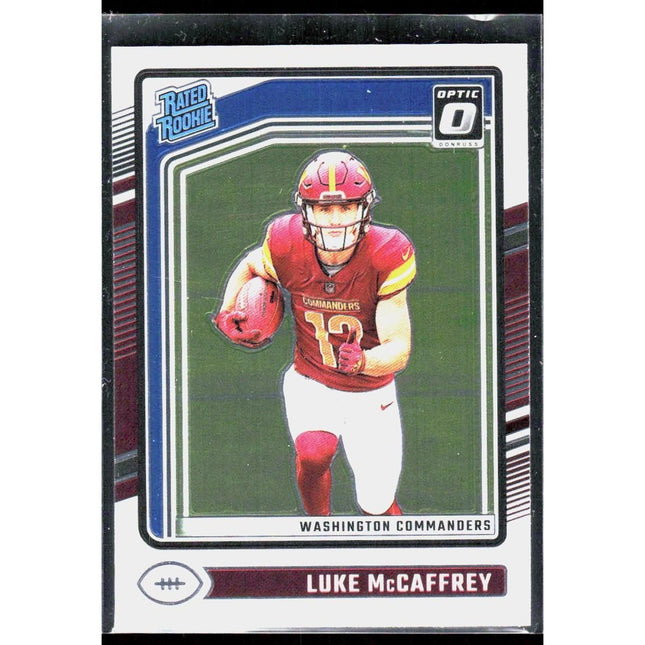2024 Donruss Optic #268 RC Luke McCaffrey Washington Commanders