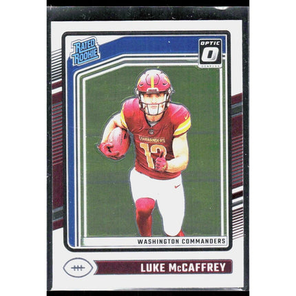 2024 Donruss Optic #268 RC Luke McCaffrey Washington Commanders