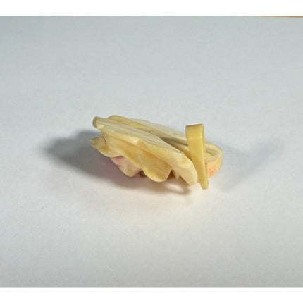 Vintage Resin Sculpted Flower Pendant Floral Jewelry Collectible