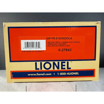 Lionel Western Pacific PS-5 Gondola #6-27843 – NIB – O Gauge