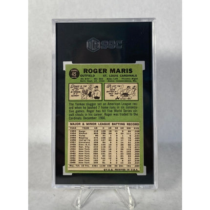 1967 Topps Roger Maris #45 SGC 3.5 – St. Louis Cardinals Hall Of Fame HOF Star