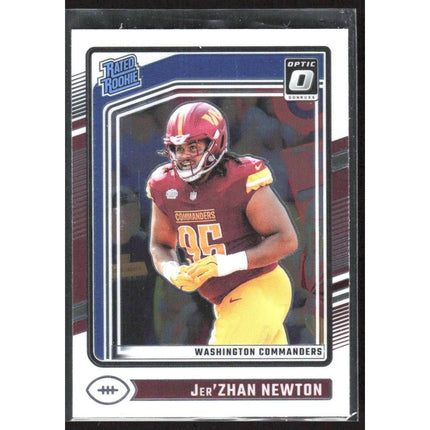 Jer'Zhan Newton 2024 Donruss Optic #252 RC Washington Commanders