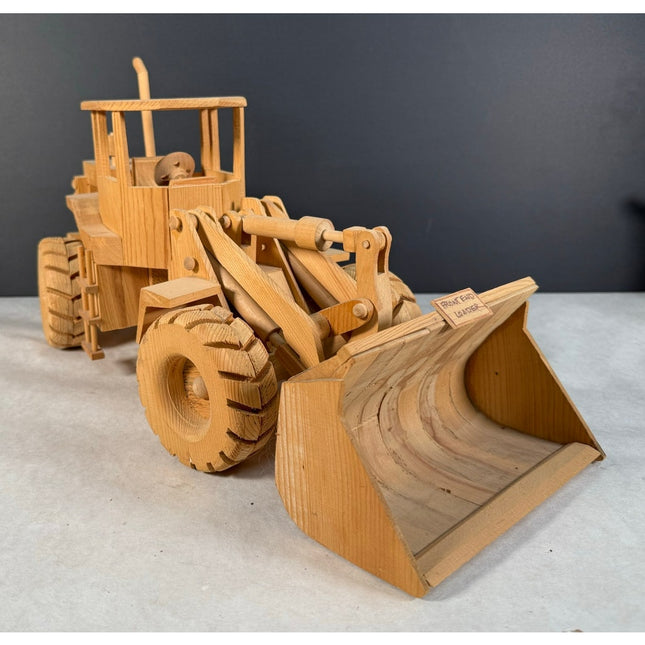 Handmade Wooden Front End Loader 18" Kaye Munshower Toy Shop Working Parts