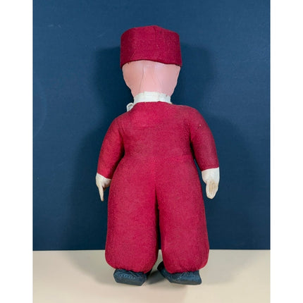 Vintage Unica Belgium Hassan Composition Doll 12" Tagged 1940s-1950s