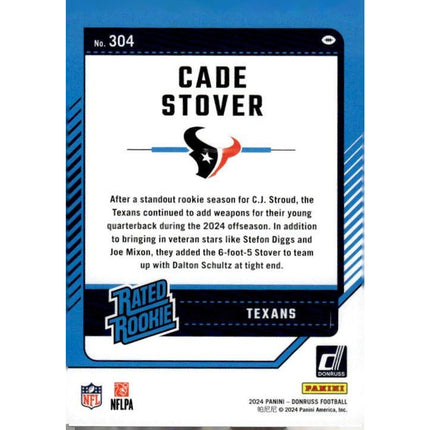 Cade Stover 2024 Donruss #304 RC Houston Texans