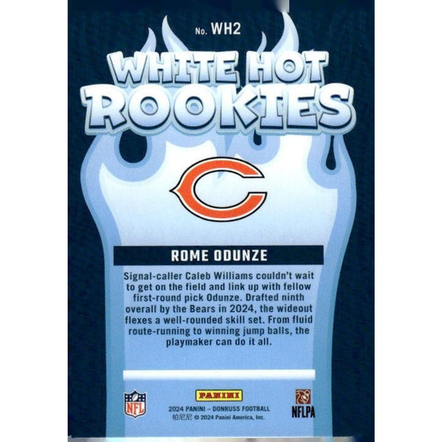 Rome Odunze 2024 Donruss White Hot Rookies #WH2 Chicago Bears