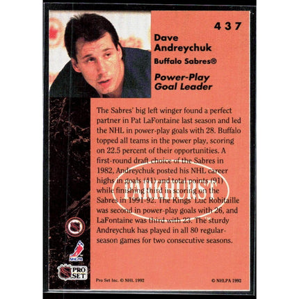 Dave Andreychuk 1991-92 Parkhurst #437 Buffalo Sabres