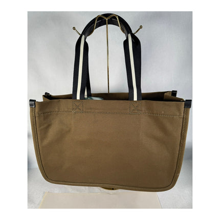 Marc Jacobs Signet Canvas Tote Bag Brown Beech Logo Shoulder Bag