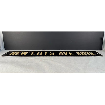 NY Subway Sign Destination Plate “NEW LOTS AVE BKLYN” Metal Vintage Transit Sign
