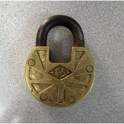 Fraim-Slaymaker F-S Brass Padlock Antique Lock No Key