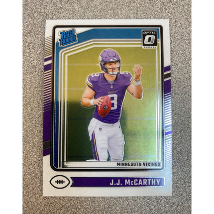 2024 Optic Football J.J. McCarthy RC 235 Vikings Rated Rookie