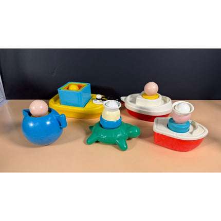 Vintage Fisher-Price Jumbo Little People Bath Toys Lot of 13 Figures