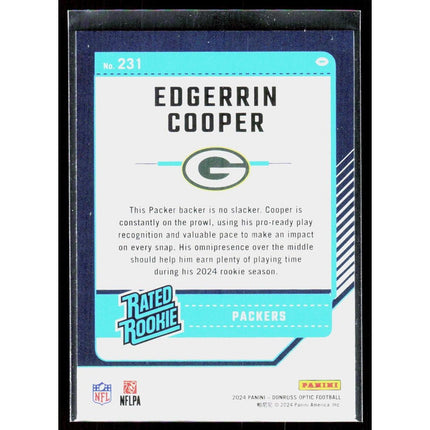Edgerrin Cooper 2024 Donruss Optic Stars #231 Green Bay Packers